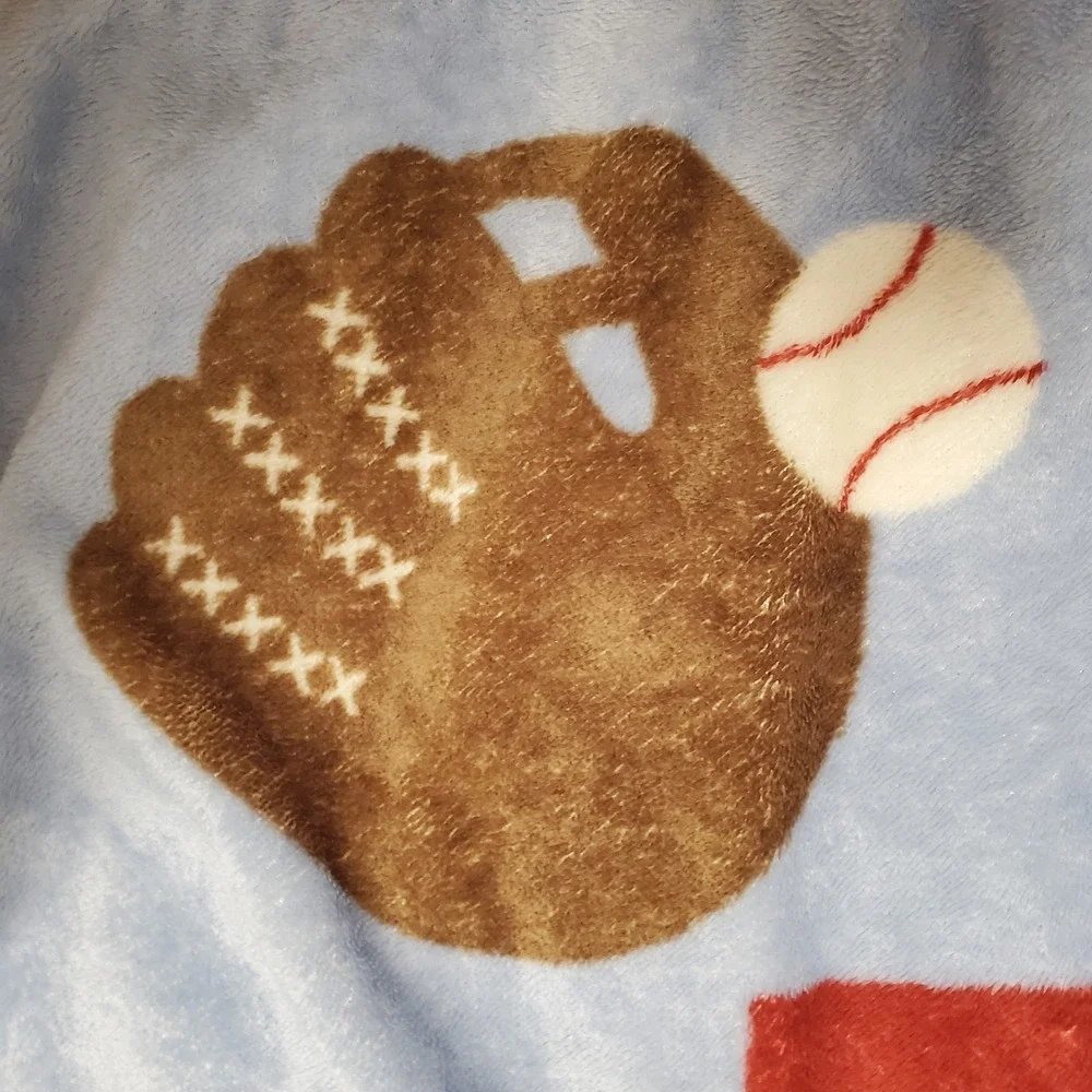 Tiddliwinks Baby Blanket Sports Ball Plush Soccer Football Baseball Basketball